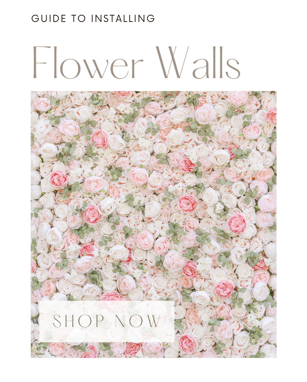 See How Easy It Is To Put Up a Beautiful Rental Flower Wall