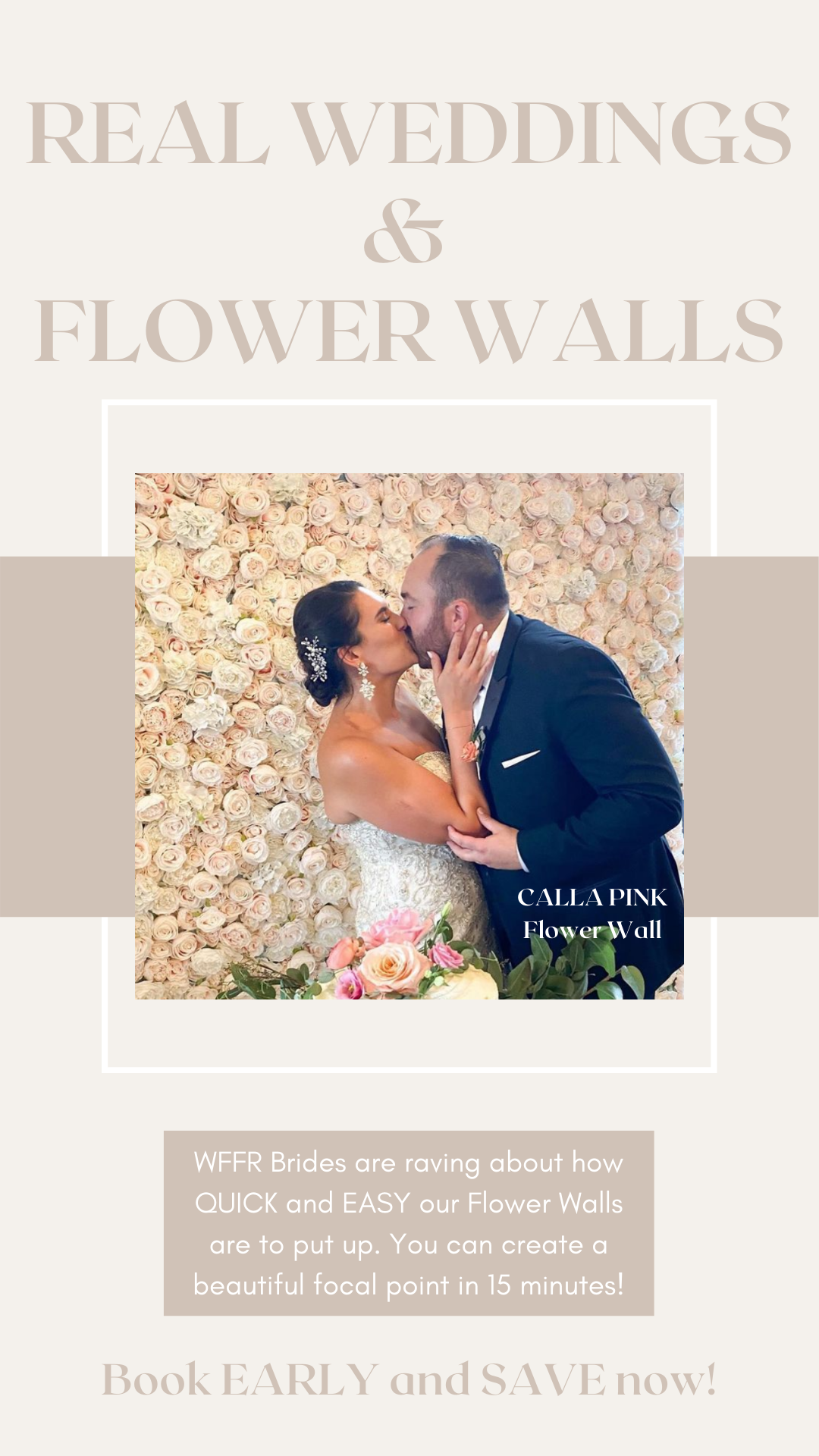 The Reviews are In!! Brides are Raving about our Flower Walls