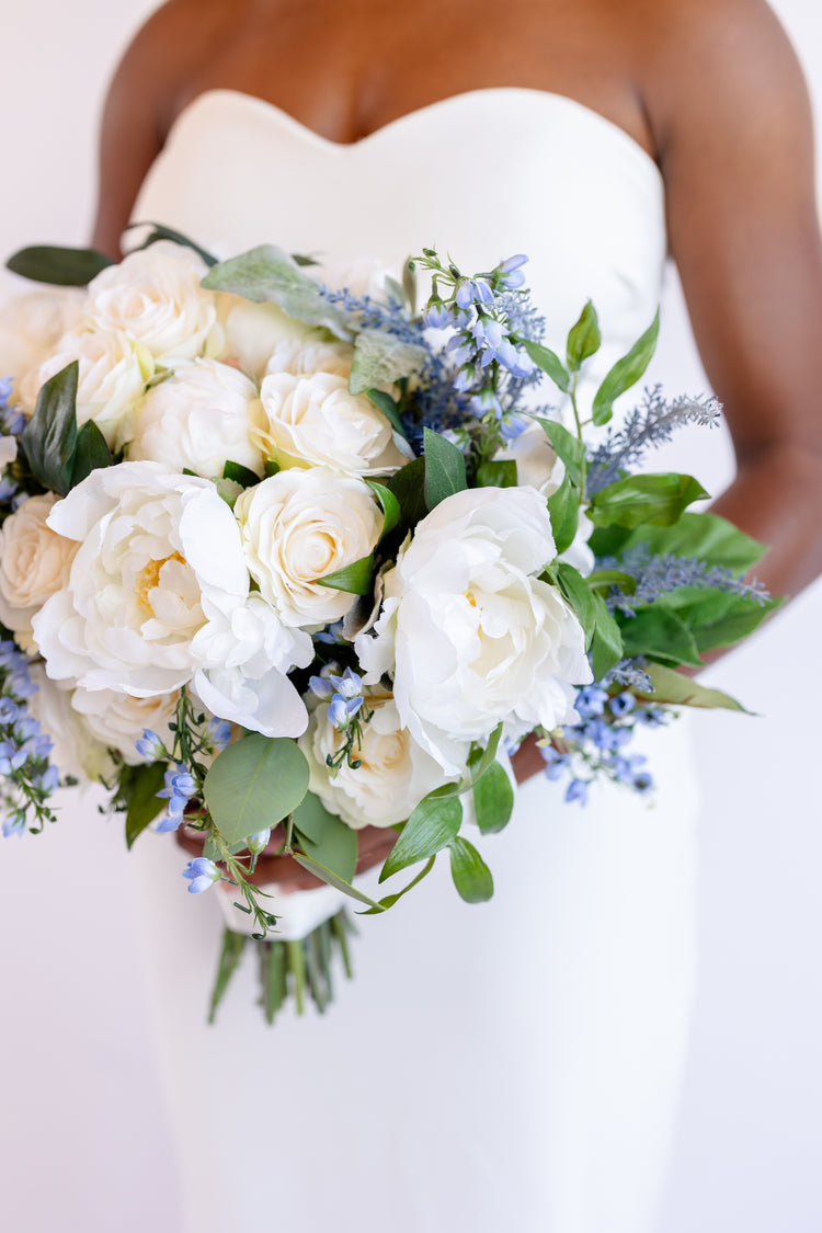 Blue Collection Bride Bouquet Wedding Flowers For Rent
