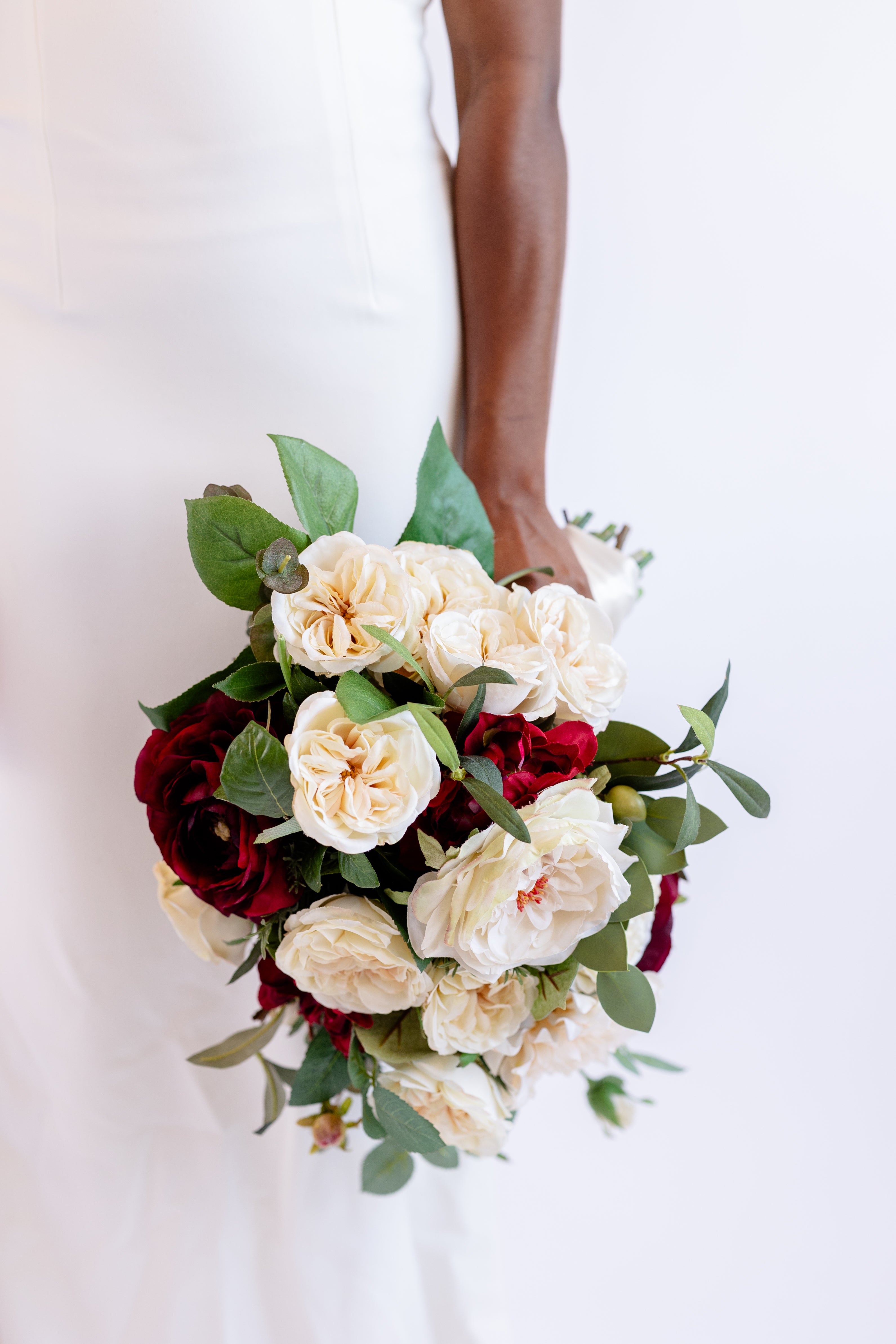 Tuscany Collection - Bride Bouquet - With Burgundy Blooms