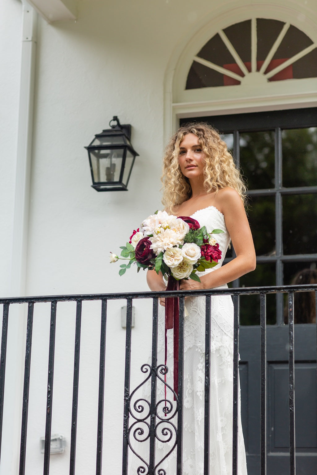 Tuscany Collection - Bride Bouquet - With Burgundy Blooms