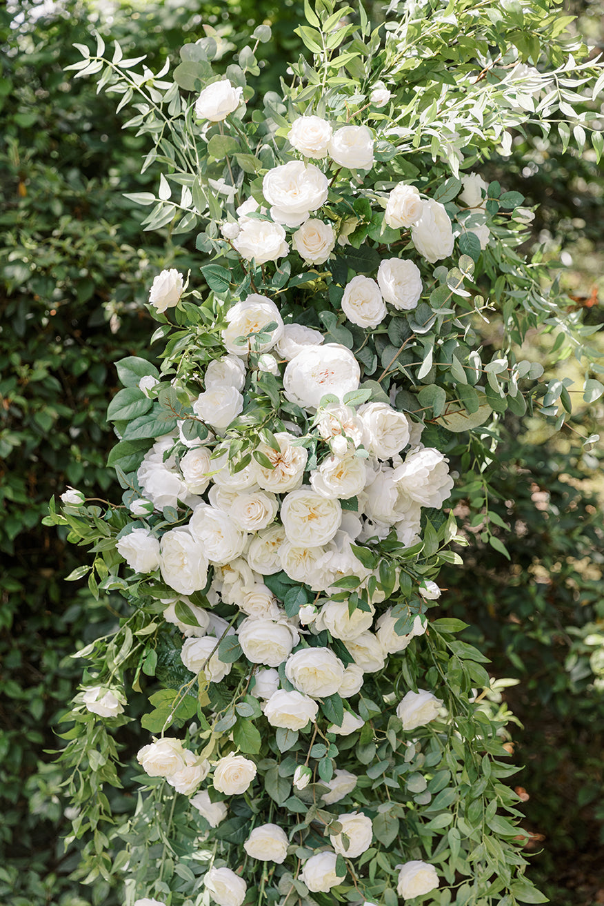 Broken Arch Floral Pillars